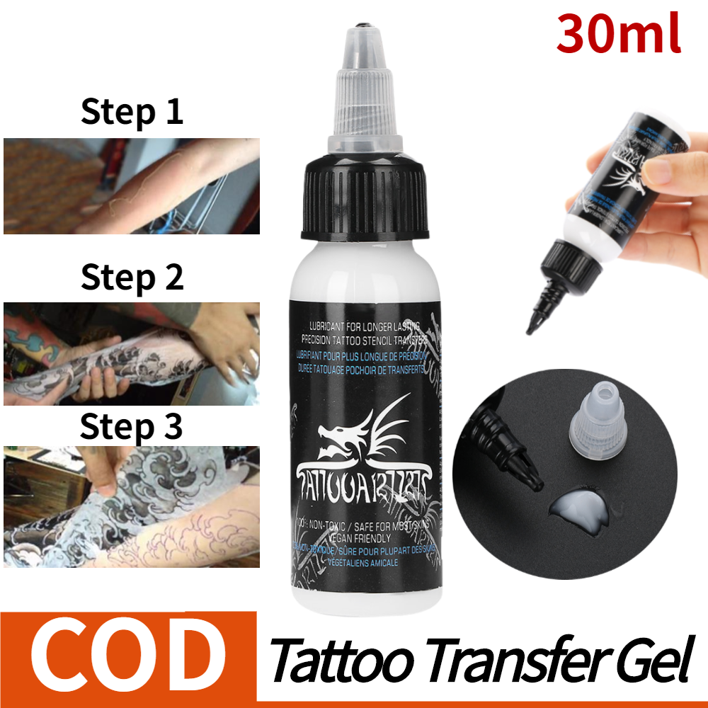 30ml Tattoo Transfer Gel Safe Transparent Tattoo Stencil Primer Stuff Cream  Tattoo Supply For beginners or professional tattoo artists.