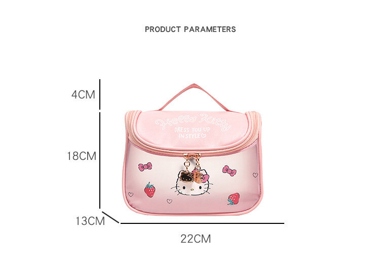 Explosions HelloKitty scrub cosmetic bag large waterproof portable hook washing storage package wholesaleExplosions HelloKitty scrub cosmetic bag large waterproof portable hook washing storage package wholesale