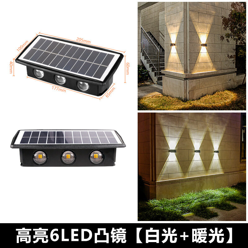 【Ready Stock】Solar 4/6 LED Lampu Solar Light Outdoor Lighting Garden Wall Lamp For Courtyard