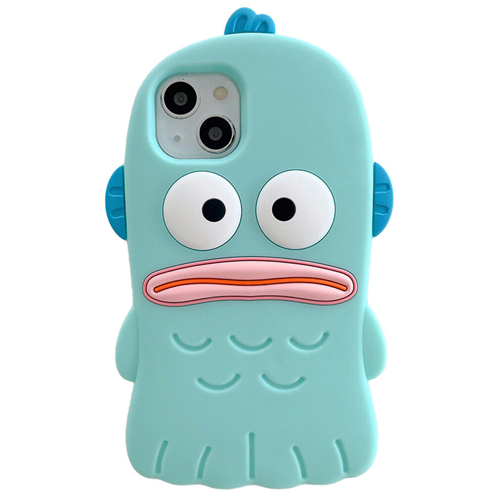 For iphone 6s 7 8 6 plus se 2020 case 3d cute cartoon sausage mouth mermaid soft silicone phone cases for iphone 11 12 13 14 15 pro max xs xr xsmax case