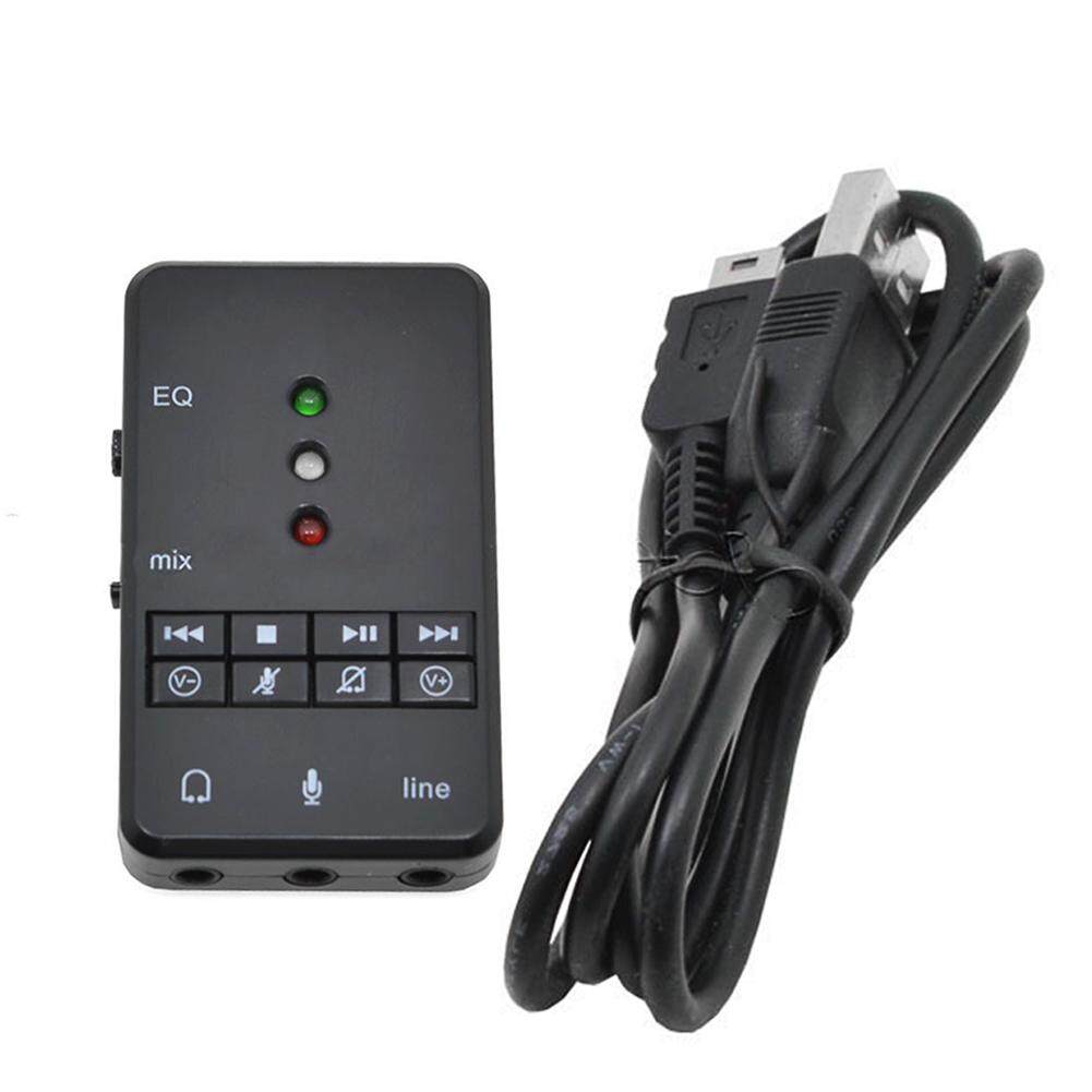 Techtopest-Eksternal Sound Card USB Adapter 7.1 Channel 3D Headset Audio Mikrofon untuk Laptop PC