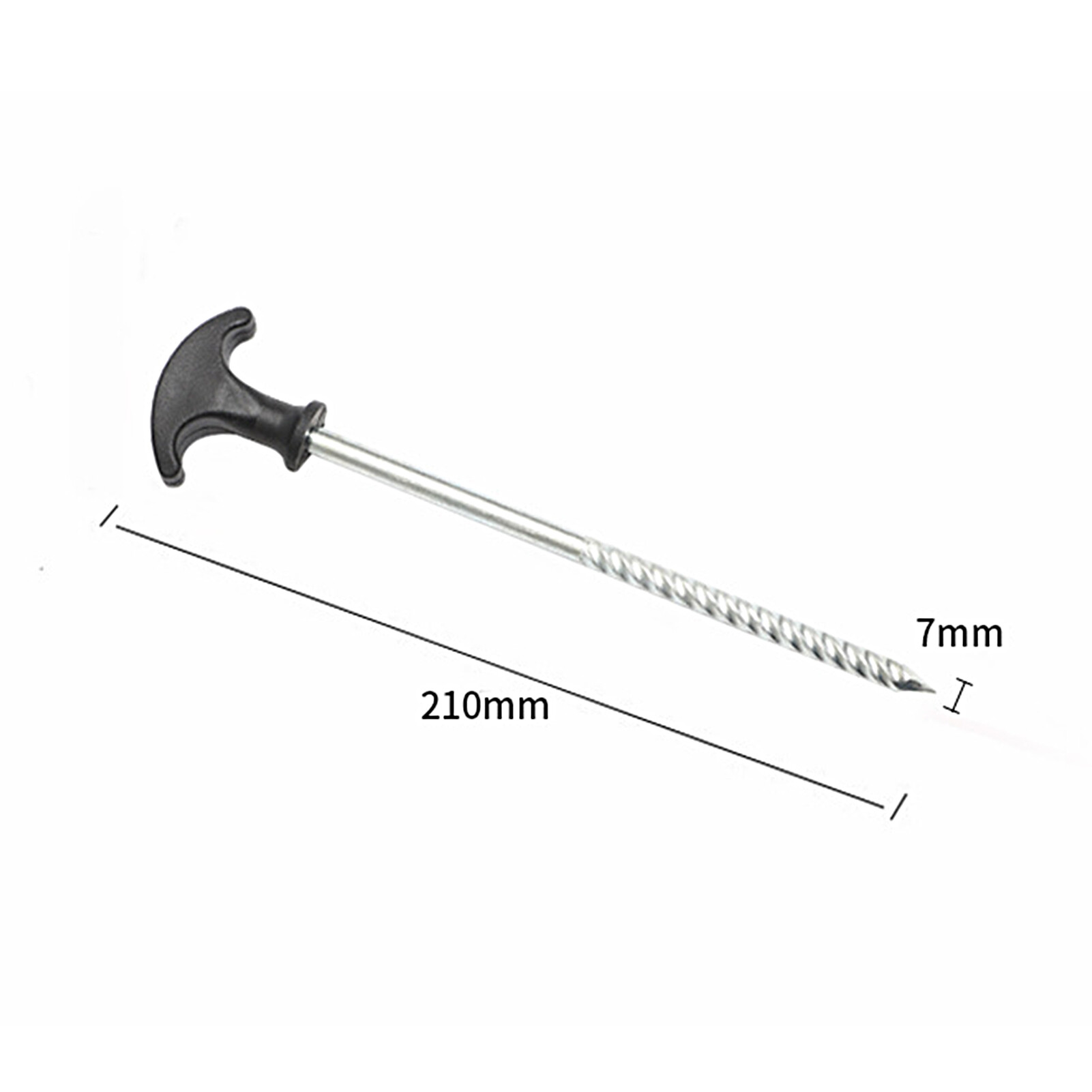 Camping Tent Stake Strong Load-bearing Thickened Windproof Galvanized Iron Impact Resistance Camping Garden Canopy Stake for Outdoor Ground Nail Strong