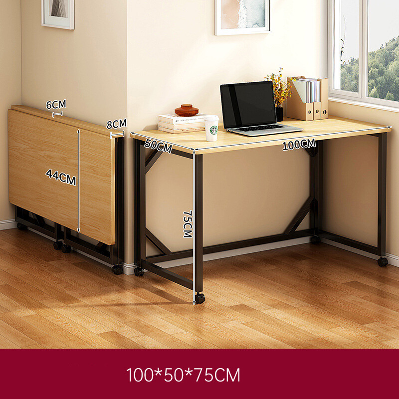KS Foldable computer desk, desktop desk, simple desk for home, small desk in bedroom, simple study desk, writing desk