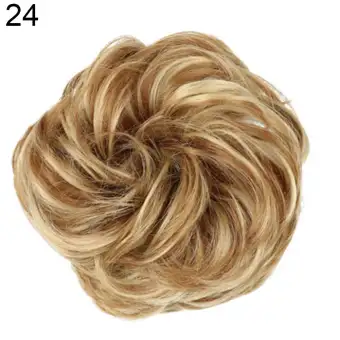 Upsee 10cm Women Hair Bun Extension Wavy Curly Messy Donut