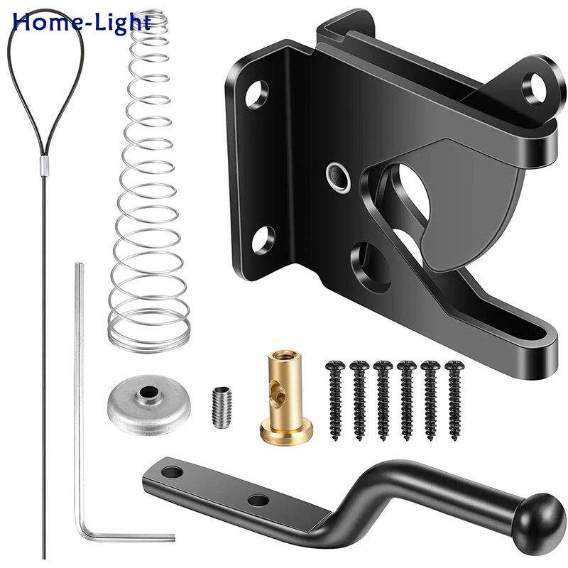 Self-Locking Gate Latch Carbon Steel Post Mounted Fence Gate Latch Heavy Duty Automatic Gravity Lever Locking Fence Latch Self-Locking Gate Latch Fence Gate Latch