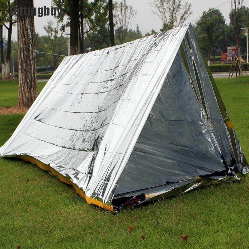 Jettingbuy Foldable Tent Emergency Survival Hiking Camping Shelter Outdoor Waterproof