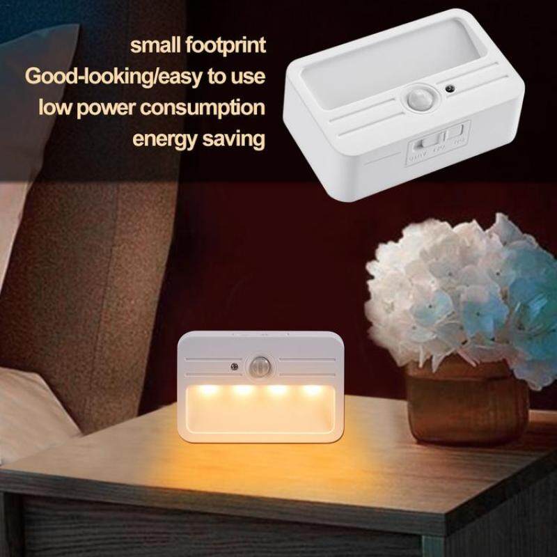 Đèn LED Tủ Viugreum Đèn Cảm Biến Chuyển Động Điều Khiển Bằng Ánh Sáng Đèn Ngủ Chạy Bằng Pin Để Chiếu Sáng Bàn Làm Việc Cầu Thang Tủ Quần Áo