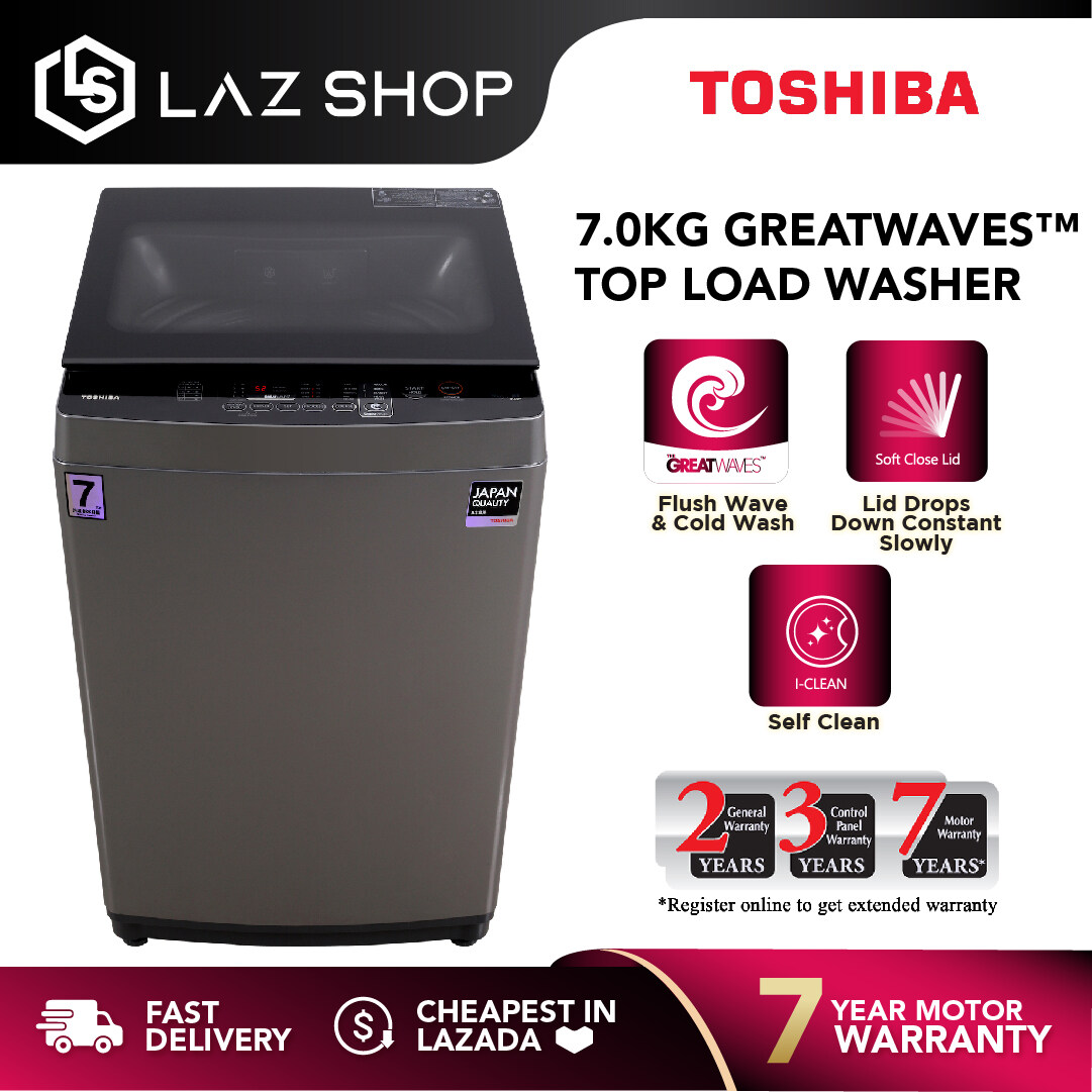 【24H Ship Out】Toshiba 7.0KG The Greatwaves Fully Automatic Top Load