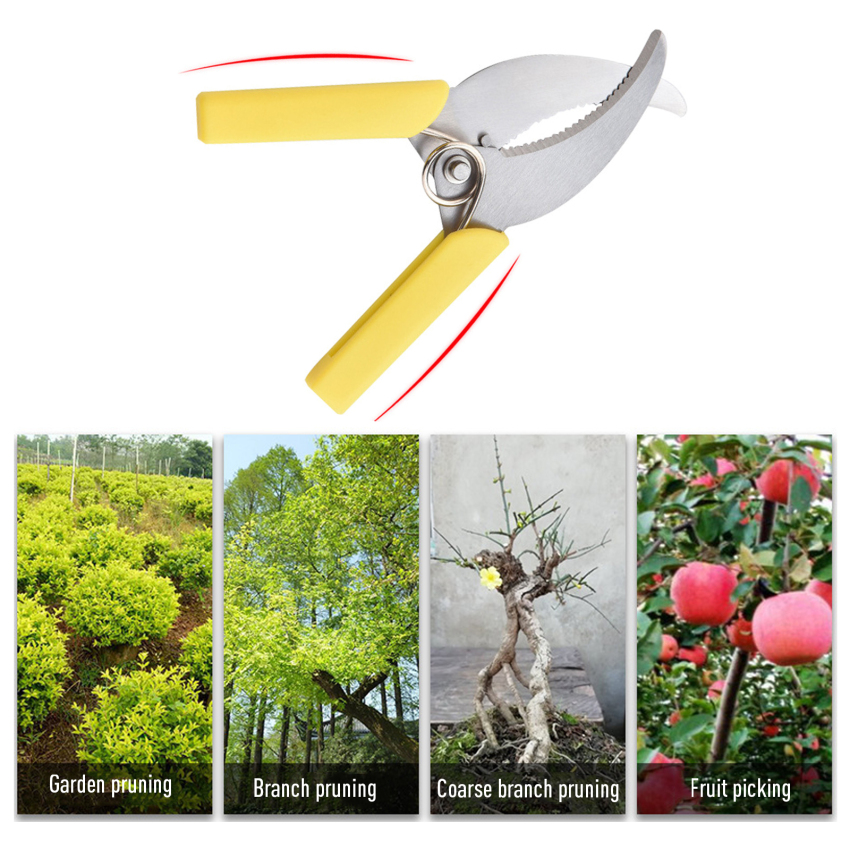 1pc Fruit Tree Ring Cutting Shears Stainless Steel Gardening Pruning Shears Cutting Bark Ring Peeling Scissors Garden Tools