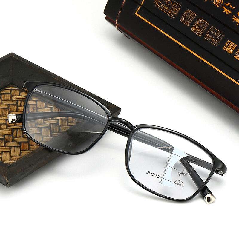 Ultralight Tr90 Multi-focus Reading Glasses New Men's And Women's Full Rim Frame Retro Anti-blue Light Glasses+1.00,+1.50,+2.00,+2.50,+3.00,+3.50