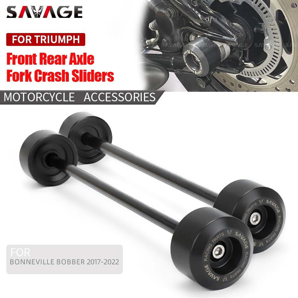 Thanh Trượt Chống Va Đập Trục Trước Sau Cho Triumph Bonneville Bobber 2017-2023 Bộ Bảo Vệ Chống Rơi Phuộc Xe Máy