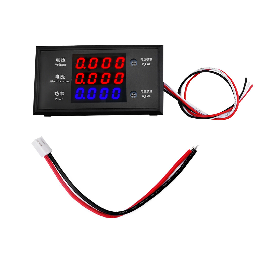 FocusAi Voltage Current Display DC 0-500V Digital Voltmeter Ammeter Multimeter Panel 0-10A Volt Tester Meter Amp Detector
