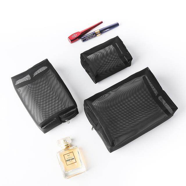 3Piece Set Women Transparent Cosmetic Bag Travel Function Makeup Case Zipper Make Up Organizer Storage Pouch Toiletry Wash