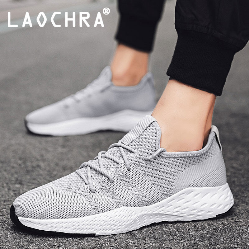 LAOCHRA Sport Shoes Men Fashion Sneakers For Men Big Size 38-49 Breathable Light Casual Running Shoes Black Red Men Shoes Sneakers