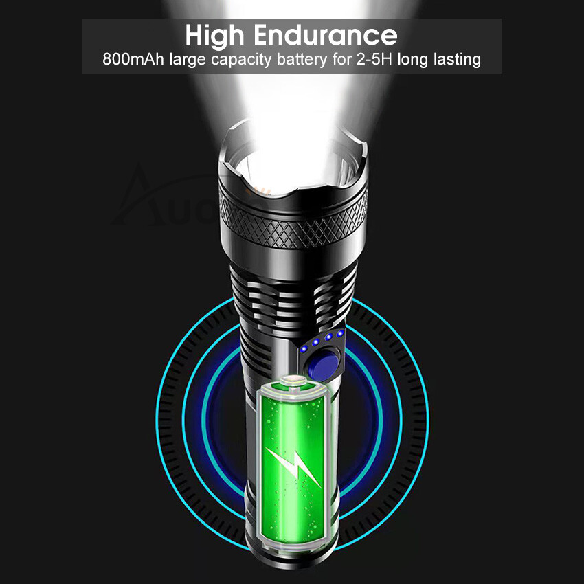 Auoyo Imitate P50 Strong Light Portable Multi-function Flashlight Remote Display Charging Waterproof Outdoor Flashlight Camping Outdoor Lamp Outdoor Waterproof Torchlight