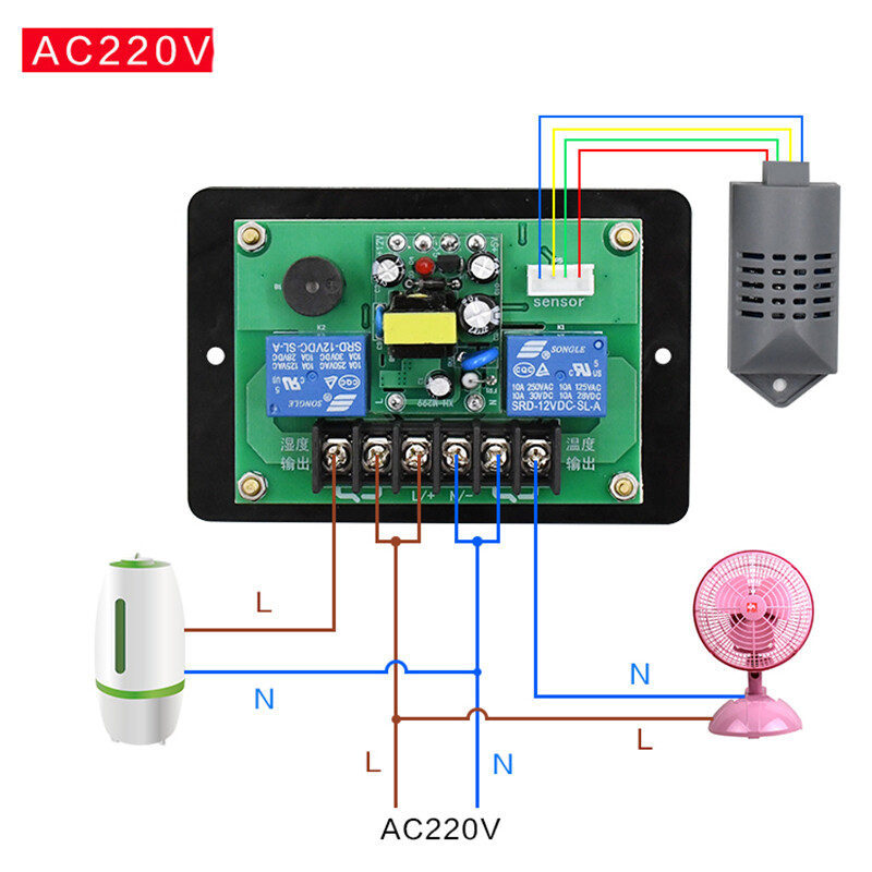 1 cái XH-M453 độ Nhiệt kế chính xác cao tạo độ ẩm công tắc điều khiển kỹ thuật số nhiệt độ và độ ẩm điều khiển