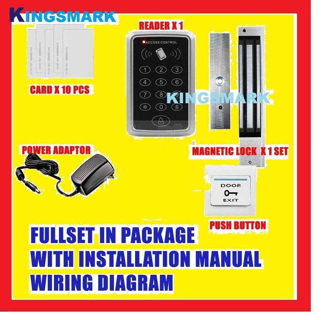 (RFID CARD ACCESS) OFFER DOOR ACCESS SYSTEM WITH INSTALLATION DIAGRAM