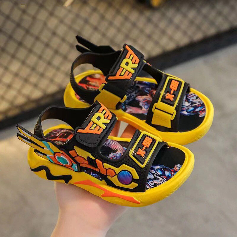 Insular Boys sandals summer lightweight handsome wearable soft bottom small boys beach shoes middle and large children's shoes