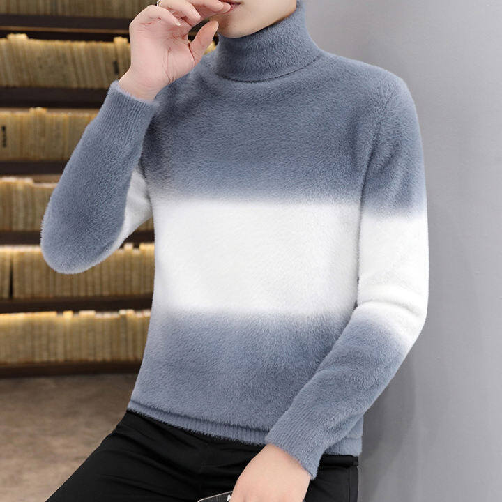 high collar jumper mens