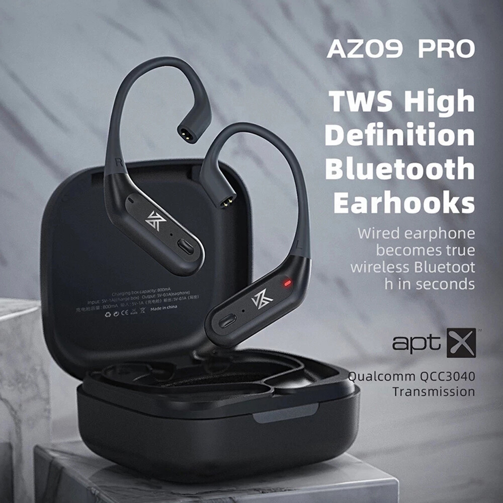 KZ AZ09 Pro TWS Bluetooth 5.2 Móc Tai Nghe Nâng Cấp Mô-đun Bluetooth Thay Thế Tai Nghe Không Dây Không Mất Dữ Liệu APT-X HD Kết Nối Với Hộp Sạc Cáp Tai Nghe Bluetooth Cho KZ ZSN AS16 EDX ZEX ZS10 PRO DQ6S EDA EDS PR1 CCA tai Nghe CA4 TRN MT1