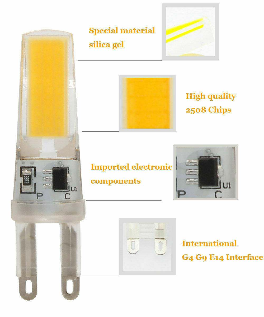 Dimmable G4 G9 LED Lamp Bulb AC/DC 12V E14 220V 7W COB SMD LED Lighting Lights Replace 50W Halogen Spotlight Chandelier Lampada