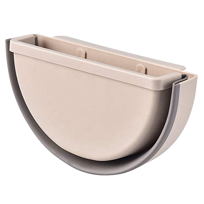 Wall-Mounted Foldable Trash Can Household Sorting Debris Bin Folding Basket Hanging Basket Car Cabinet 28X14.5X15Cm