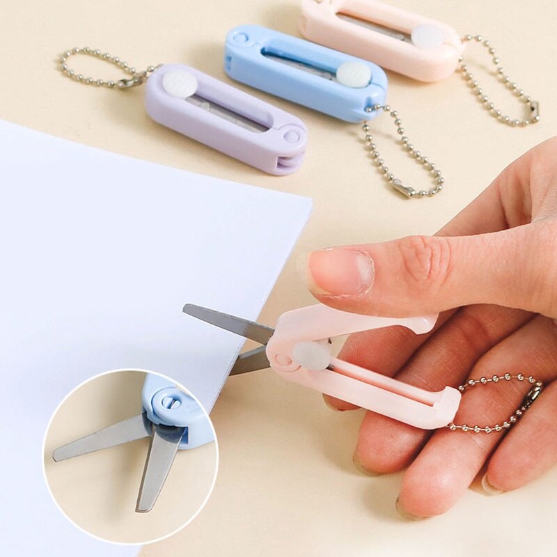 Xách tay Acrylic có thể gập lại kéo sinh viên ngắn gọn kéo an toàn