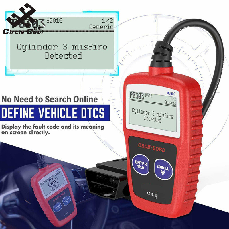 Circle Cool Ms309 OBD2 Scanner Car Check Engine Code Reader Fault Scanning Instrument OBDII Automatic Diagnostic Tool