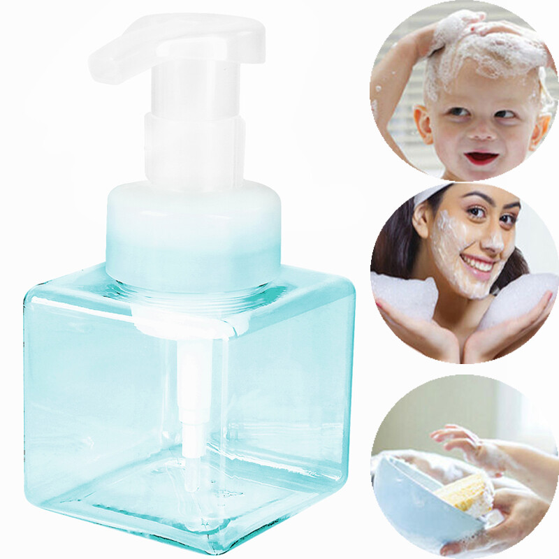 Chai Đựng Xà Phòng Bọt Nhựa Hình Vuông 250Ml/450Ml/Chai Rỗng Bơm Tạo Bọt Xà Phòng/Chai Nhựa Trong Suốt Du Lịch/Bơm Bọt Gel Tắm Lỏng