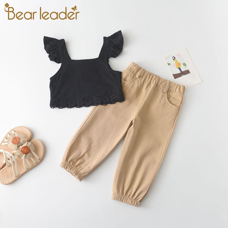 Bear Leader Kids Clothing Sets New Summer Girls Solid Outfits Casual Clothes Baby Girl Cool Clothes Fashion Children Suits 2 6Y