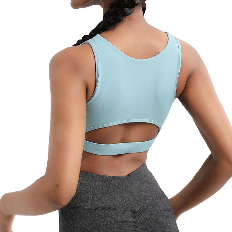 SUPERFLOWER Padded Sexy Crisscross Back Strappy Sports Bra Workout Tops Yoga Bra Fiess Breathable Activewear_voghion.com