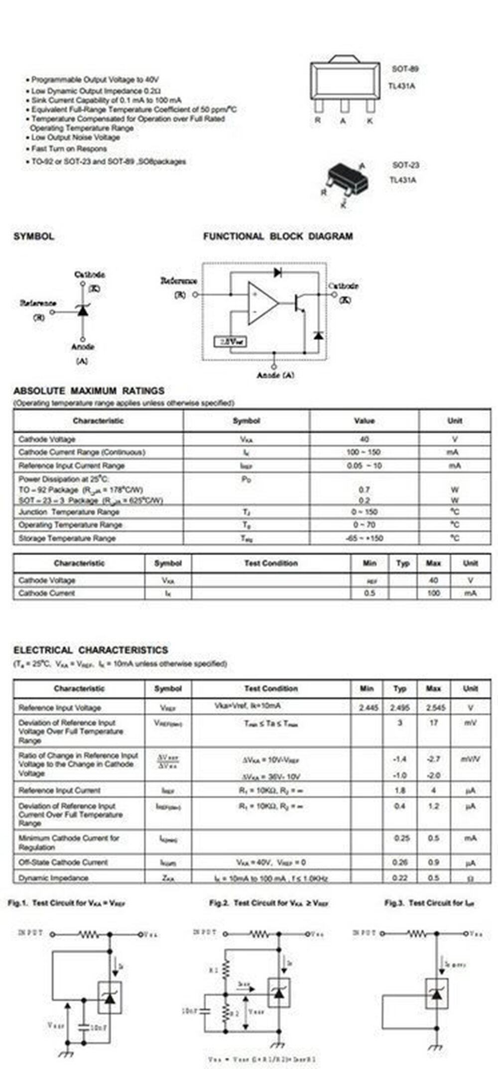 TL431 431 SOT-23 Regulators Transistor SMD transistor