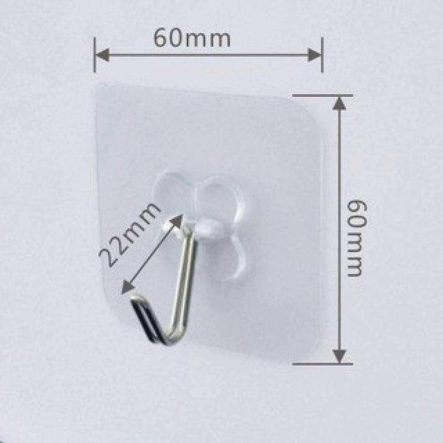 Móc Dán Tường Siêu Dính Trong Suốt 6x6 cm