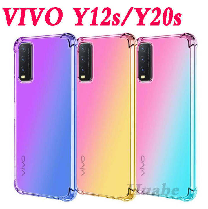 For Vivo Y12s Phone Case Vivo Y20s Vivo Y73s Y70s V11 V11i Color Gradient Four Corner Anti Drop Phone Case Lazada