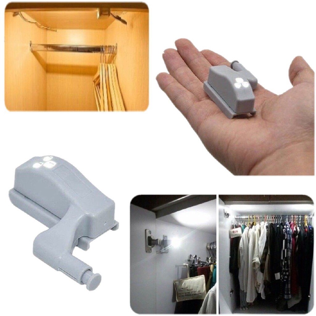 Cabinet Hinge LED Sensor Light For Wardrobe Cupboard Home Kitchen Door Closet