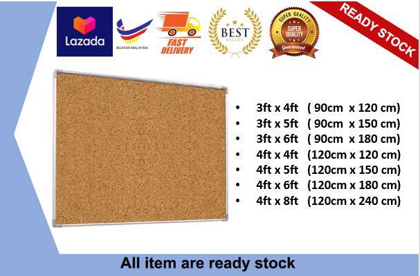 NOTICE CORK BOARD (ALL SIZE) 2x3 3x4 4x4 4x5 4x6 4x8 | Lazada