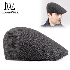 LouisWill Men Berets Hats Cotton Berets Caps Autumn and Winter Berets Outdoor Sunscreen Peaked Caps Fashion England Checkered Golf Flat Caps Casual Hats Berets for Men