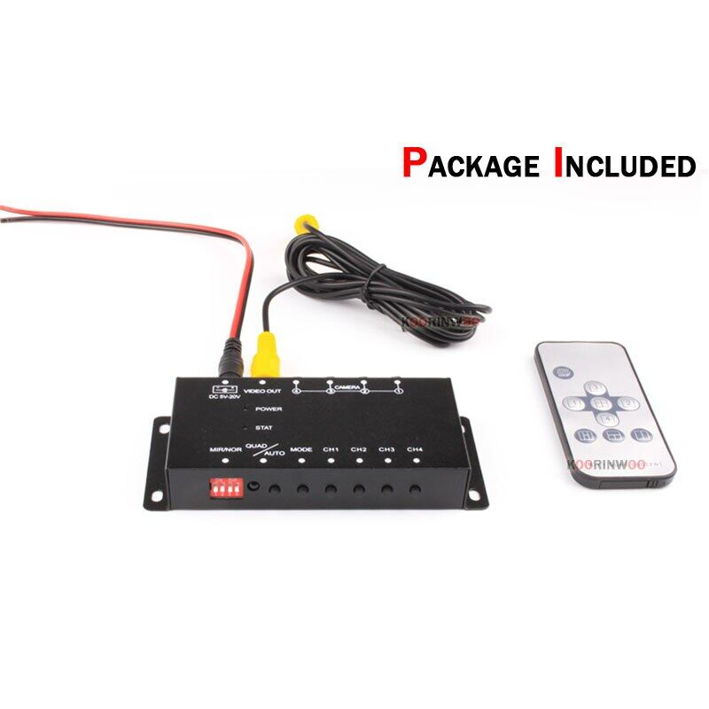 Koorinwoo Control Box Four Channels Available For Car Rear View Camera Video Automatic Switch Connecting Front Side Rear Cameras