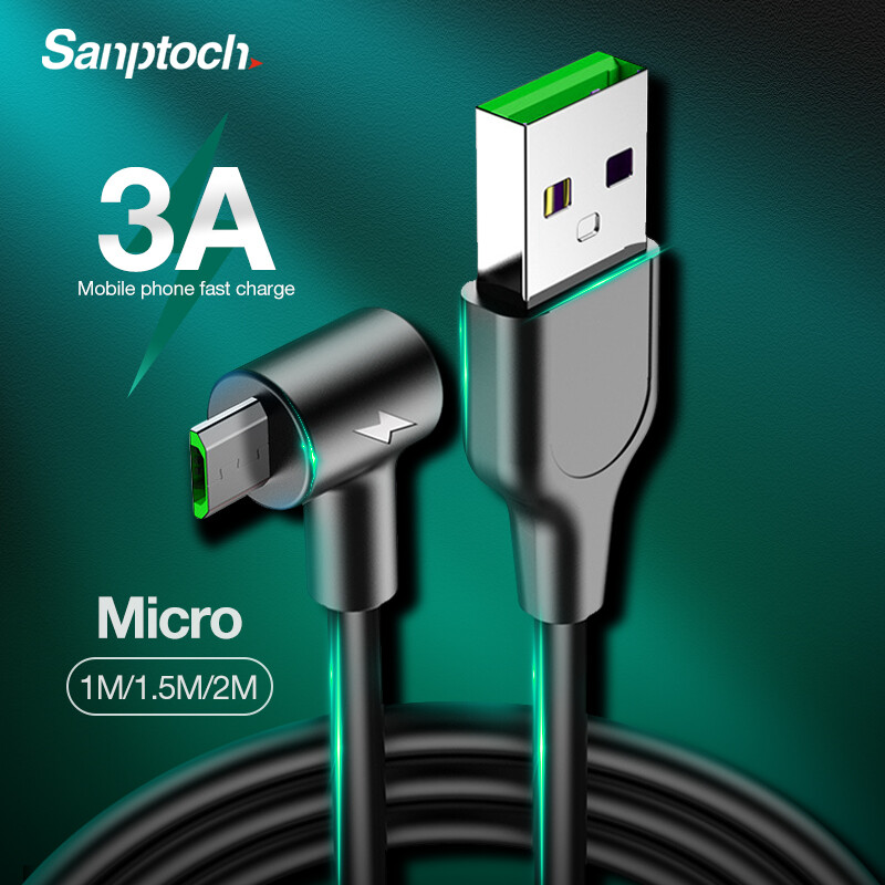Sanptoch Micro USB Cable 3A Fast Charging For Samsung OPPO VIVO Xiaomi Redmi Huawei HTC Android Cable 1M/1.5M/2M