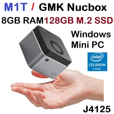 Ready Stock M1T / GMK NucBox Windows Mini PC Intel Celeron J4125 8GB RAM 128GB SSD Windows 10 Quad Core 64bit 14nm 2GHz-2.7GHz, Support WiFi & Bluetooth Home & Living Gadget Gift Services Voucher Accessories Mini Computer Desktop PC Notebook Warranty