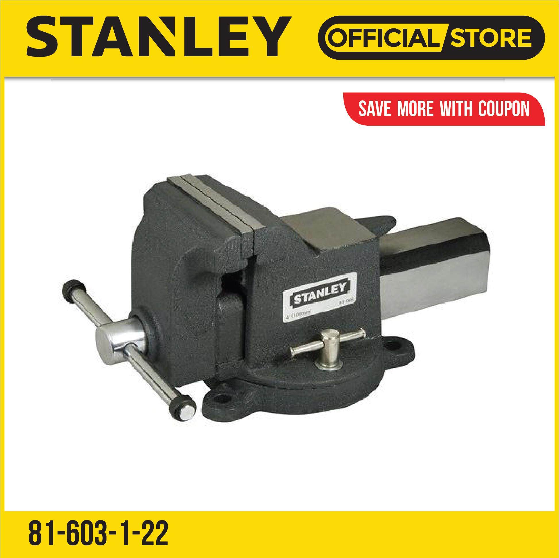 Stanley 81-603-1-22 (81-603-1) Cast Steel Bench Vise c/w Base 6in | Lazada