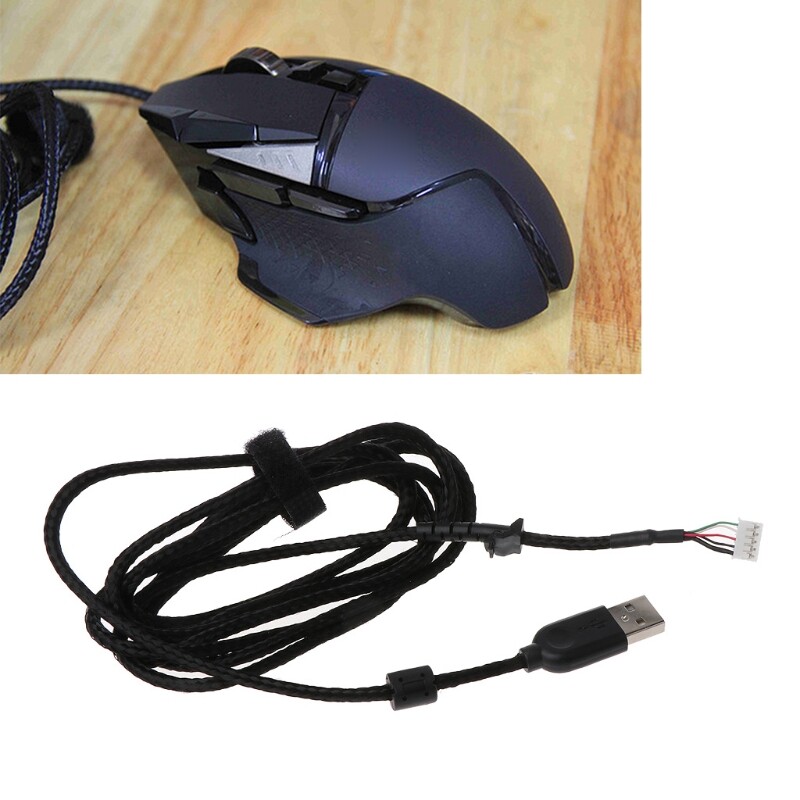 Black, Fast Transmission USB Line Wire Cable Replacement Repair Accessories Compatible with logitech G502 RGB Game Mouse