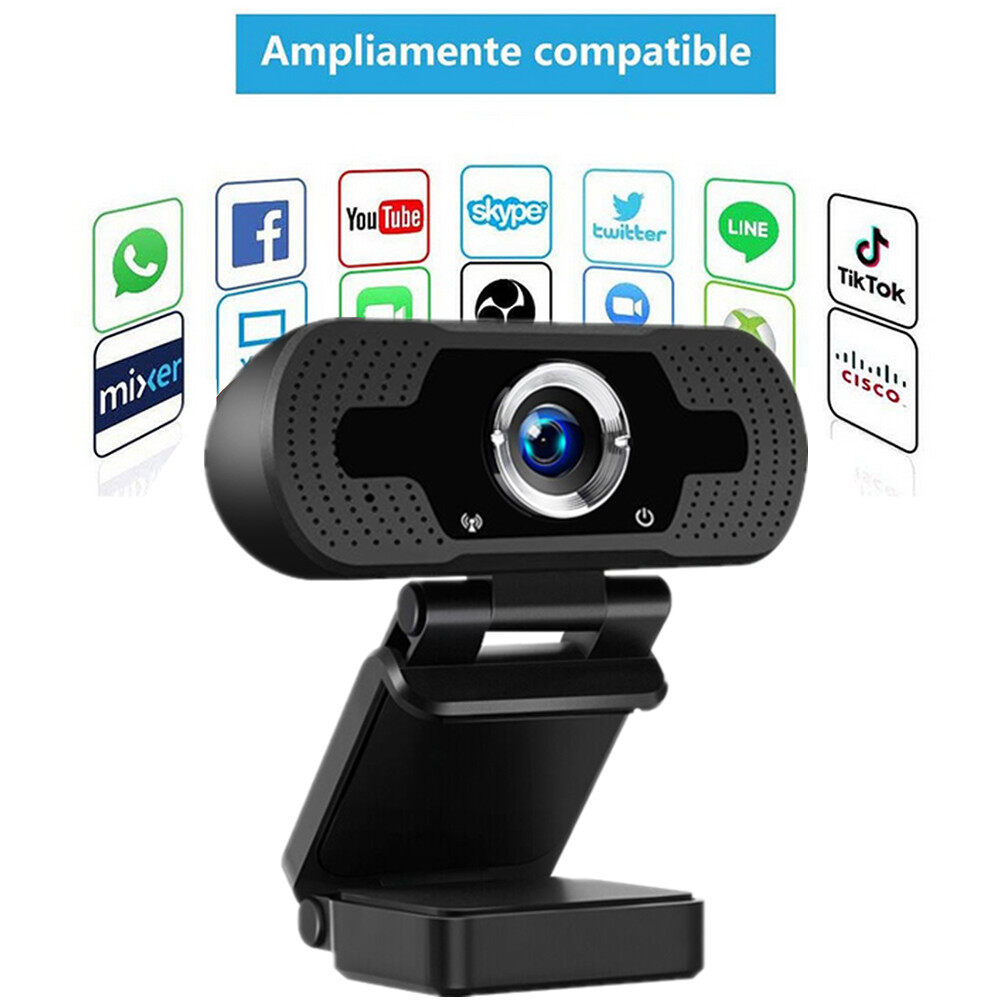 VAORLO HD USB 1080P Webcam Computer Camera Auto Focus with Noise Cancelling Microphone Web Camera For PC Laptop Black