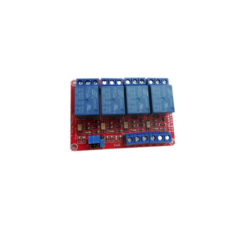diymore Mô-đun chuyển tiếp đường dây 4 kênh với cách ly optocoupler hỗ trợ kích hoạt cao và thấp 12V