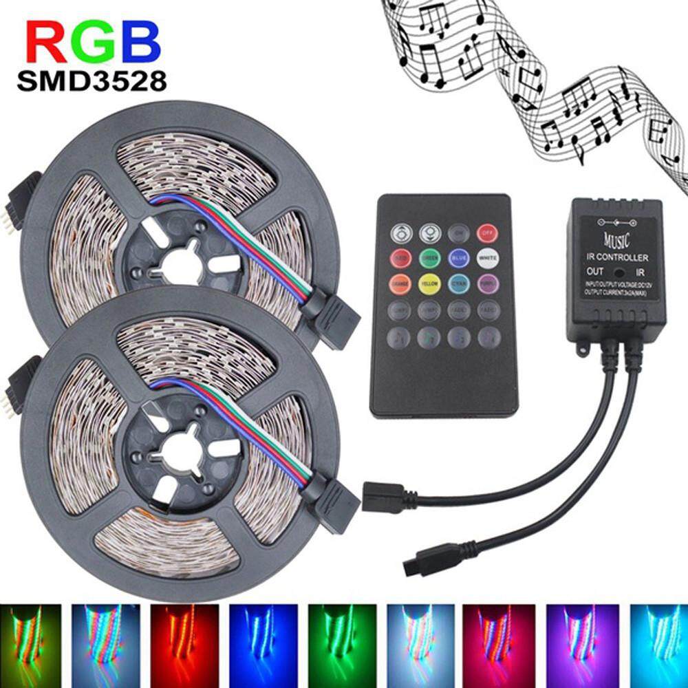 JY 3528 RGB Dây ĐÈN LED Ánh Sáng Linh Hoạt 10 M 600Led/M Âm Nhạc Điều Khiển từ xa IR DC12V