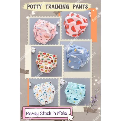 [Ready Stock] Baby Potty Training Pants Waterproof Washable Diaper Pants