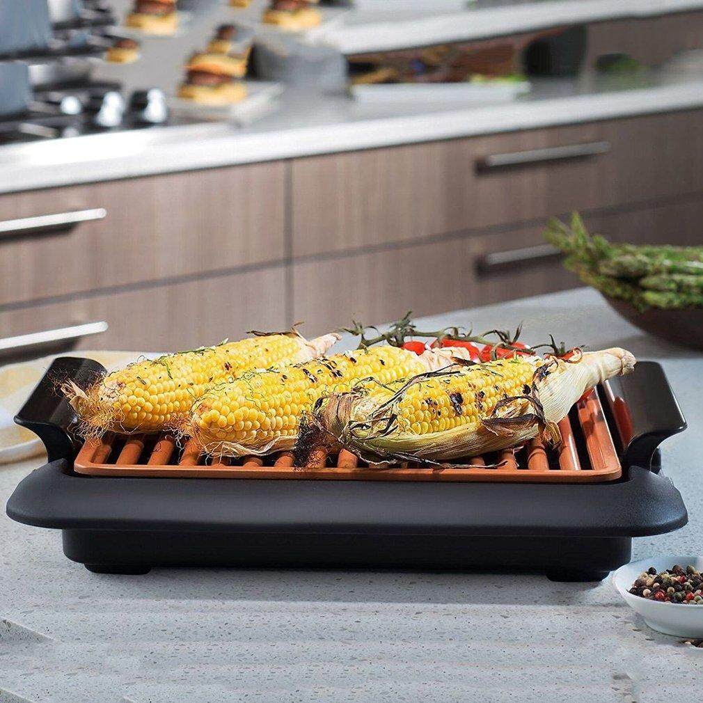 Allwin Xung điện trị thịt nướng đĩa Nhanh BBQ Bếp Nướng Không Khói Với Nhiệt Độ Mặt Số