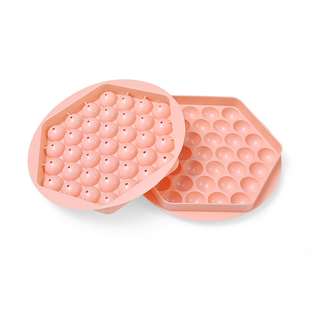 YESPERY 37 Grid Silicone Ice Ball Mold Large-capacity Ice Tray Mold Reusable Food Grade Ice Maker with Lids