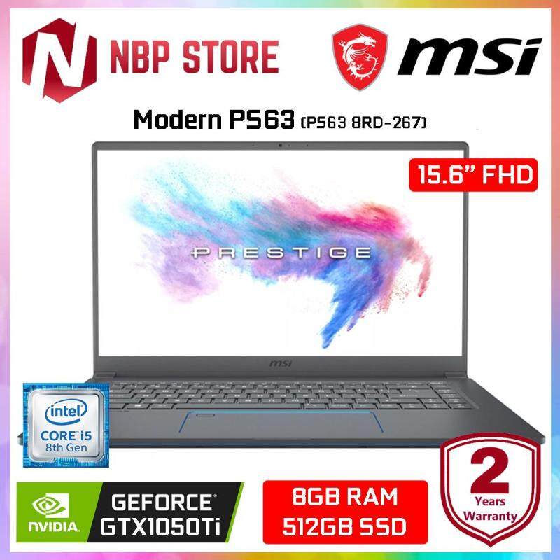 MSI Modern PS63 8RD-267 15.6 FHD IPS Laptop (i7-8565U, 8GB, 512GB, GTX1050Ti 4GB Max-Q, W10) Malaysia