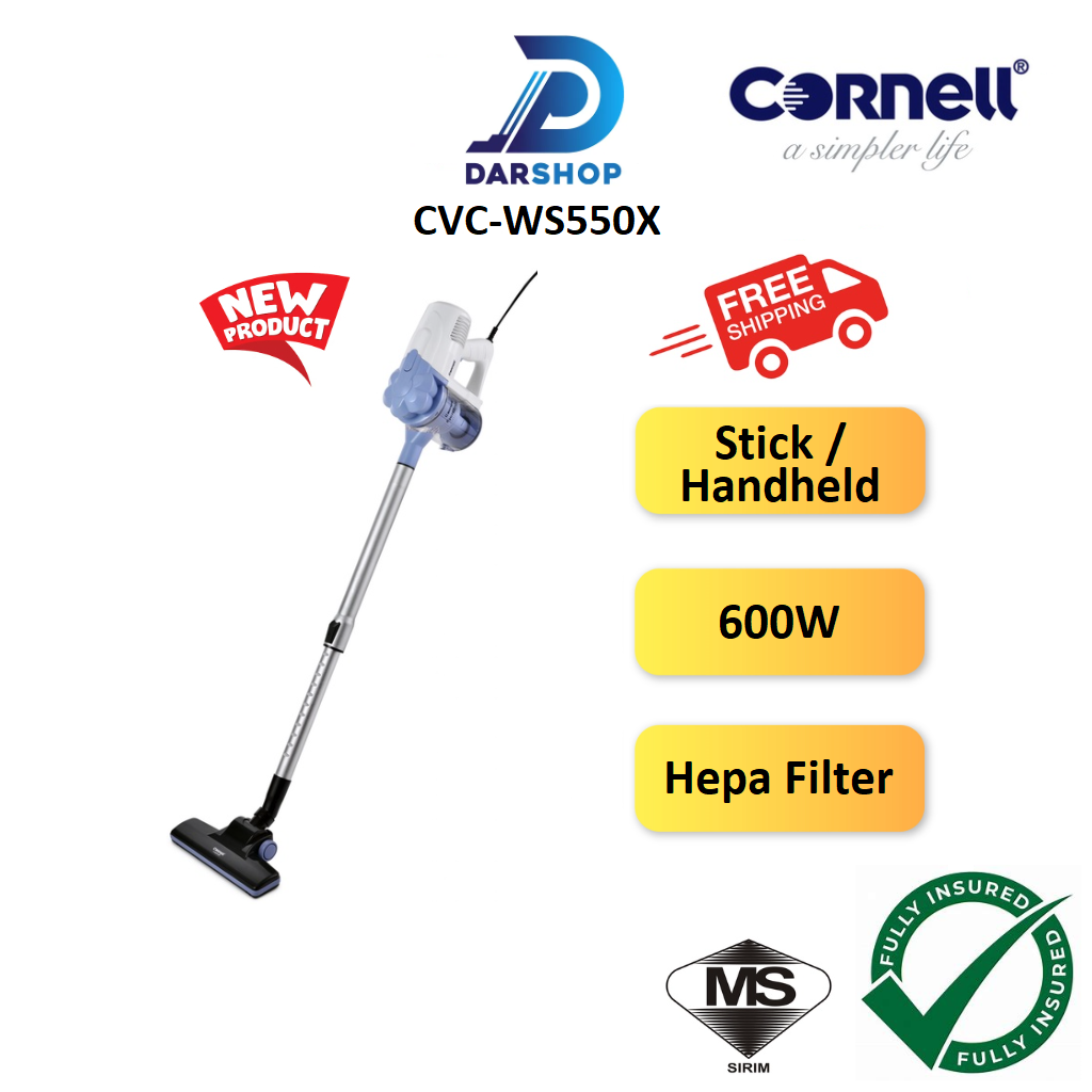 Cornell Blue Bae Series 2 in 1 Portable Handheld Vacuum Cleaner Bagless